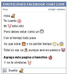 Conversacion con Emoticon mono para Facebook