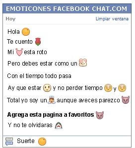 Conversacion con Emoticon naranja para Facebook