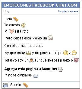 Conversacion con Emoticon oden para Facebook