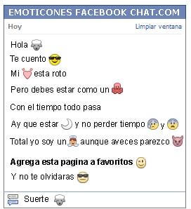 Conversacion con Emoticon oveja para Facebook