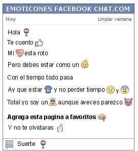 Conversacion con Emoticon parada de bus para Facebook