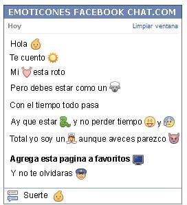 Conversacion con Emoticon pato para Facebook