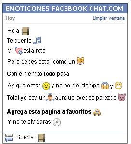 Conversacion con Emoticon pelicula para Facebook