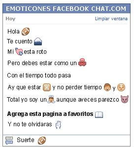 Conversacion con Emoticon pelota de rugby para Facebook