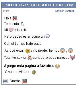 Conversacion con Emoticon pesca para Facebook