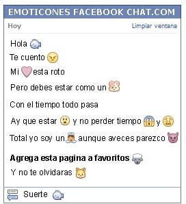 Conversacion con Emoticon pescado para Facebook