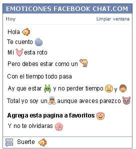 Conversacion con Emoticon pez para Facebook