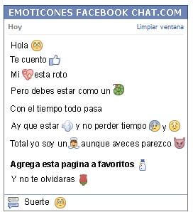 Conversacion con Emoticon preocupacion para Facebook