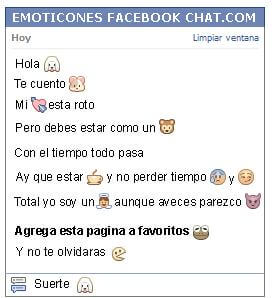 Conversacion con Emoticon puppy para Facebook