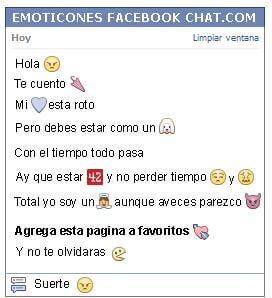 Conversacion con Emoticon rabioso para Facebook