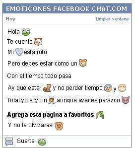 Conversacion con Emoticon rana para Facebook