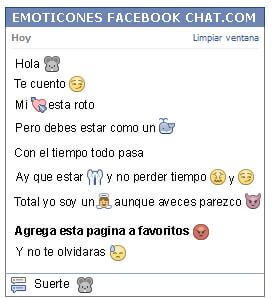 Conversacion con Emoticon raton para Facebook