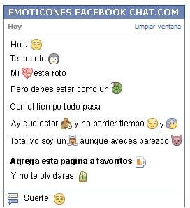 Conversacion con Emoticon sarcasmo para Facebook