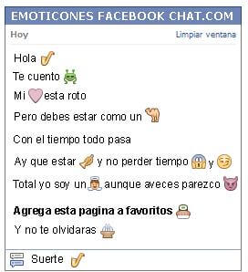 Conversacion con Emoticon saxofon para Facebook