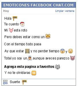 Conversacion con Emoticon semaforo para Facebook