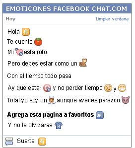 Conversacion con Emoticon simbolo chino dueno para Facebook