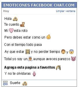 Conversacion con Emoticon taxi para Facebook