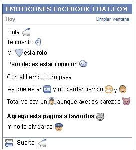 Conversacion con Emoticon tren veloz para Facebook