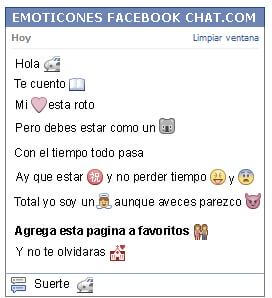 Conversacion con Emoticon tren para Facebook