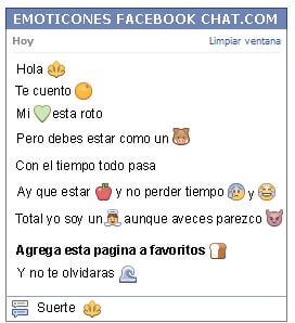 Conversacion con Emoticon tridente para Facebook