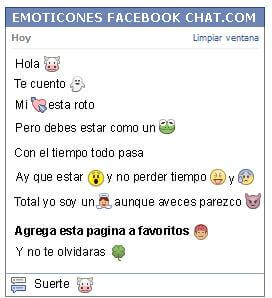 Conversacion con Emoticon vaca para Facebook