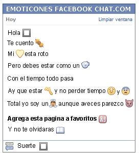 Conversacion con Emoticon ventana oscura para Facebook